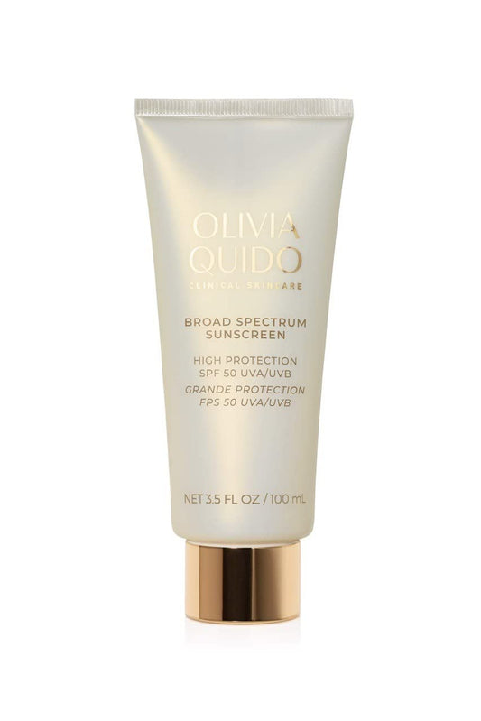 OLIVIA QUIDO Clinical Skincare Broad Spectrum Sunscreen SPF 50 with Lilac Stem Cell | Anti-Aging Skin Protection From UVA and UVB Rays | Water-Resistant Indoor and Outdoor Sunscreen with Matte Finish
