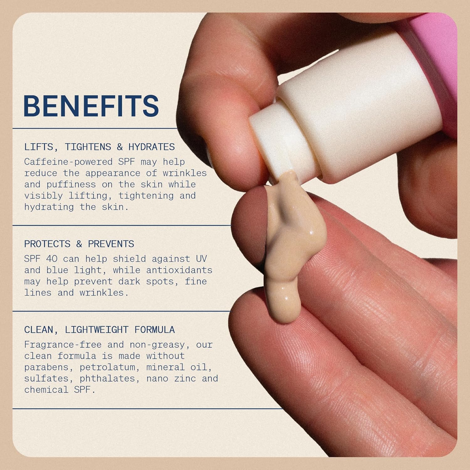 The Skinny Confidential Tinted Sunscreen, SPF 40 - Fragrance Free Face Moisturizer with No White Cast - Non-Greasy & Lightweight Caffeinated Mineral Sunscreen Lotion with Zinc Oxide & Titanium Dioxide